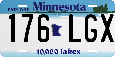MN license plate 176LGX