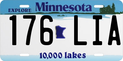MN license plate 176LIA