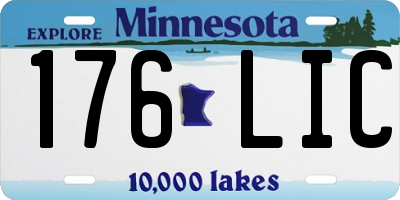 MN license plate 176LIC