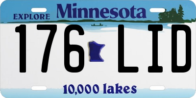 MN license plate 176LID