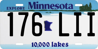 MN license plate 176LII