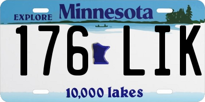 MN license plate 176LIK