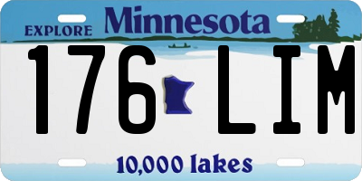 MN license plate 176LIM