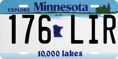 MN license plate 176LIR