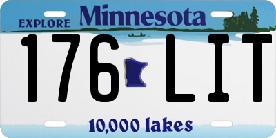 MN license plate 176LIT