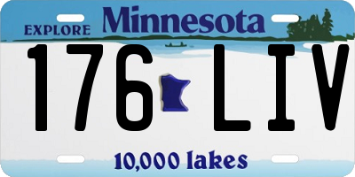 MN license plate 176LIV