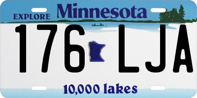MN license plate 176LJA