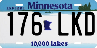 MN license plate 176LKD