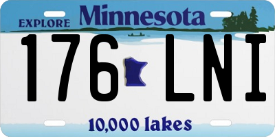 MN license plate 176LNI