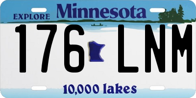 MN license plate 176LNM