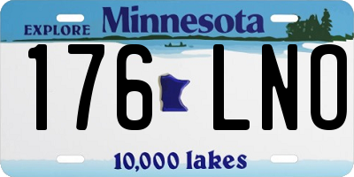 MN license plate 176LNO