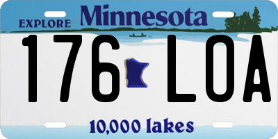 MN license plate 176LOA