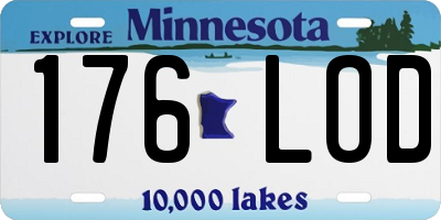 MN license plate 176LOD