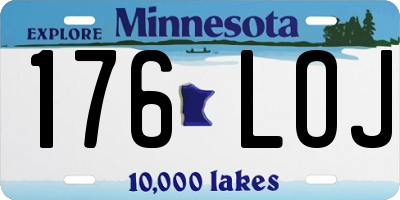 MN license plate 176LOJ