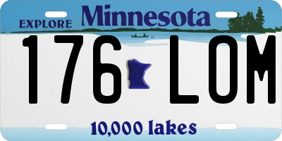 MN license plate 176LOM