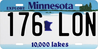 MN license plate 176LON
