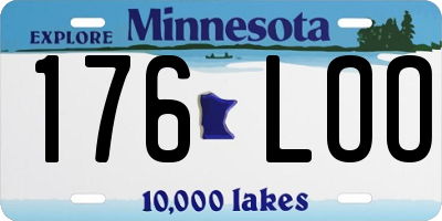 MN license plate 176LOO