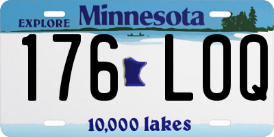 MN license plate 176LOQ