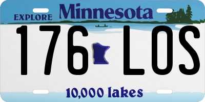 MN license plate 176LOS