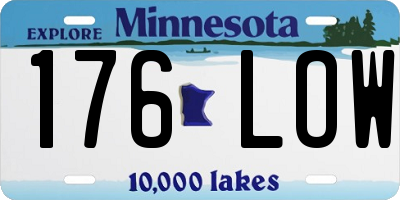 MN license plate 176LOW