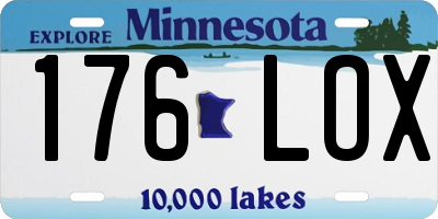 MN license plate 176LOX