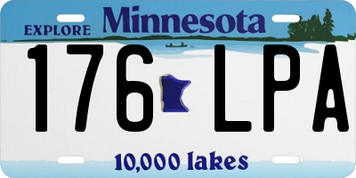 MN license plate 176LPA