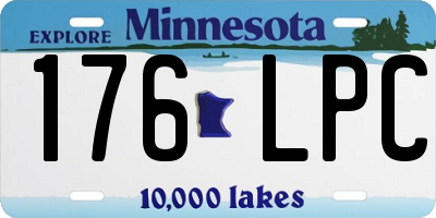 MN license plate 176LPC
