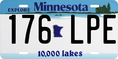 MN license plate 176LPE