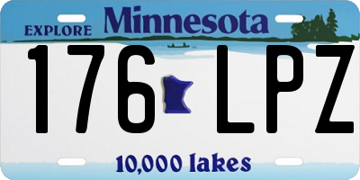 MN license plate 176LPZ