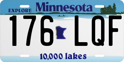 MN license plate 176LQF