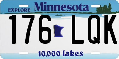 MN license plate 176LQK