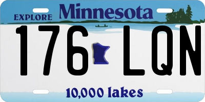 MN license plate 176LQN