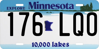 MN license plate 176LQO