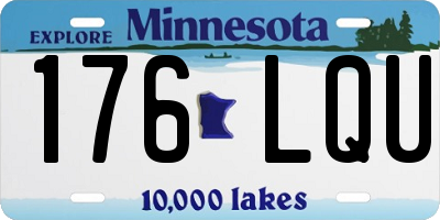 MN license plate 176LQU