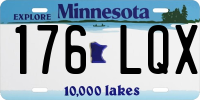MN license plate 176LQX
