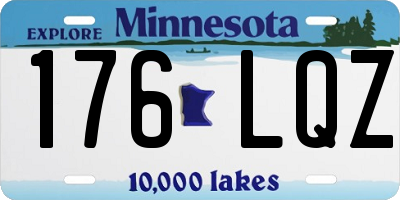 MN license plate 176LQZ
