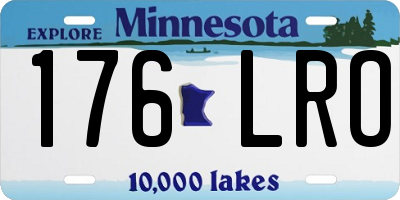 MN license plate 176LRO