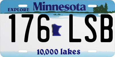 MN license plate 176LSB