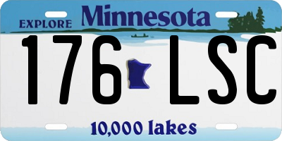 MN license plate 176LSC