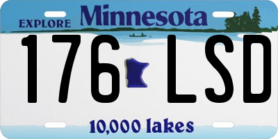 MN license plate 176LSD