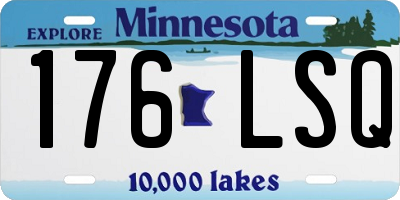 MN license plate 176LSQ