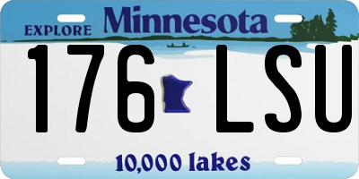 MN license plate 176LSU