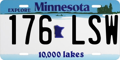MN license plate 176LSW