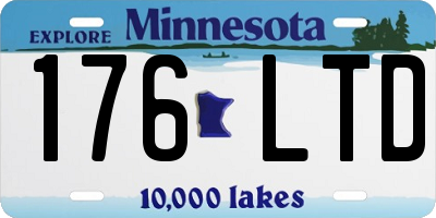 MN license plate 176LTD