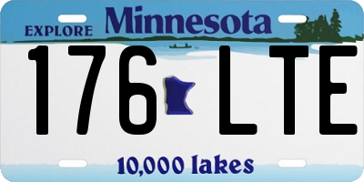 MN license plate 176LTE