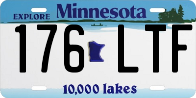 MN license plate 176LTF