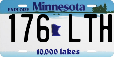 MN license plate 176LTH