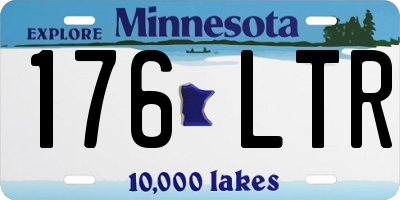 MN license plate 176LTR