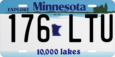 MN license plate 176LTU