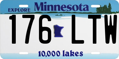 MN license plate 176LTW